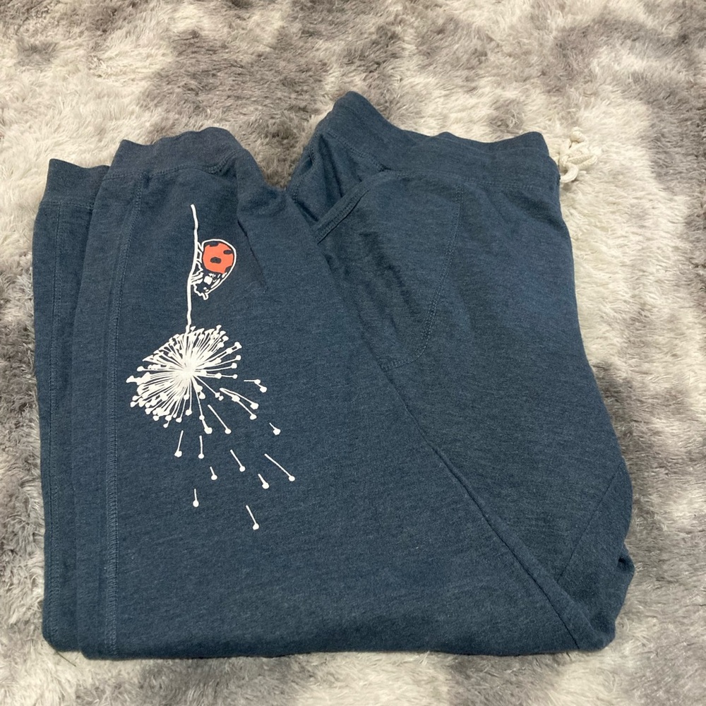 Blue Joggers with Ladybug design